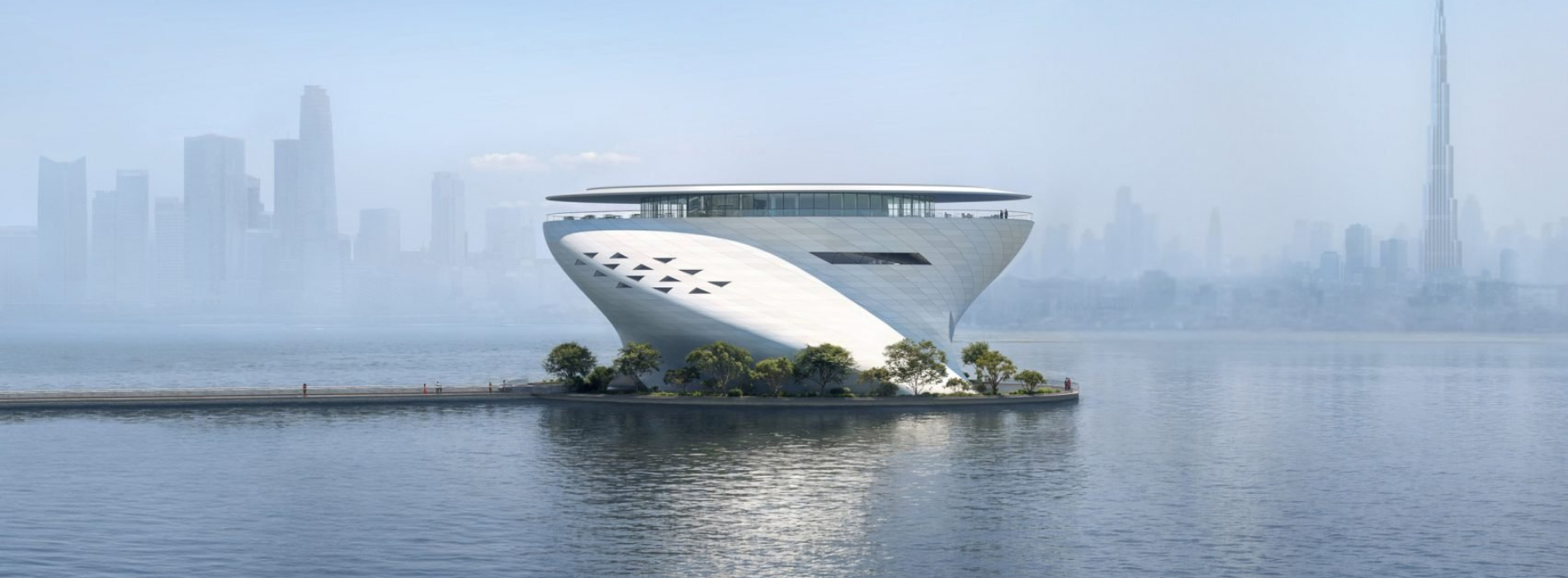 安藤忠雄的下一座美術館！漂浮於水上的「杜拜藝術博物館」：以扭轉型態打造的光影建築