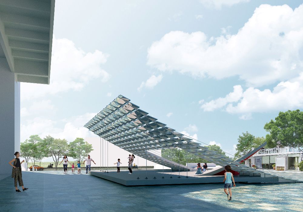 北美館 2026 X-site 計畫首獎揭曉！「做白工作室」以拉起廣場地表為構想，打造《鏡・亭・山：相看兩不厭》