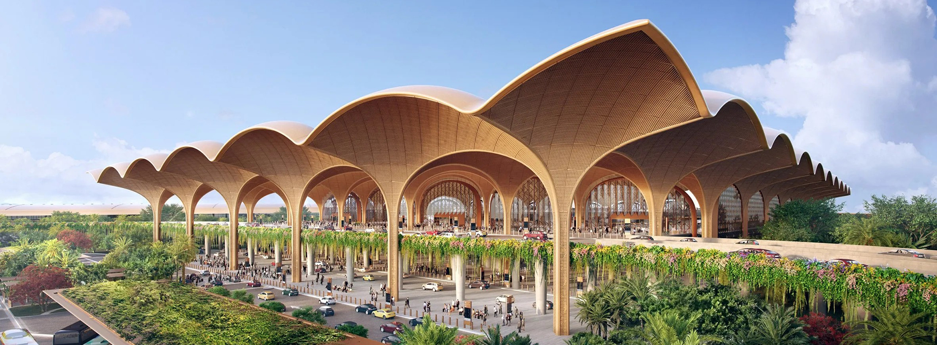Foster + Partners打造柬埔寨新門面「金邊新國際機場」!高聳木質調航廈宛若樹冠、展現在地風土