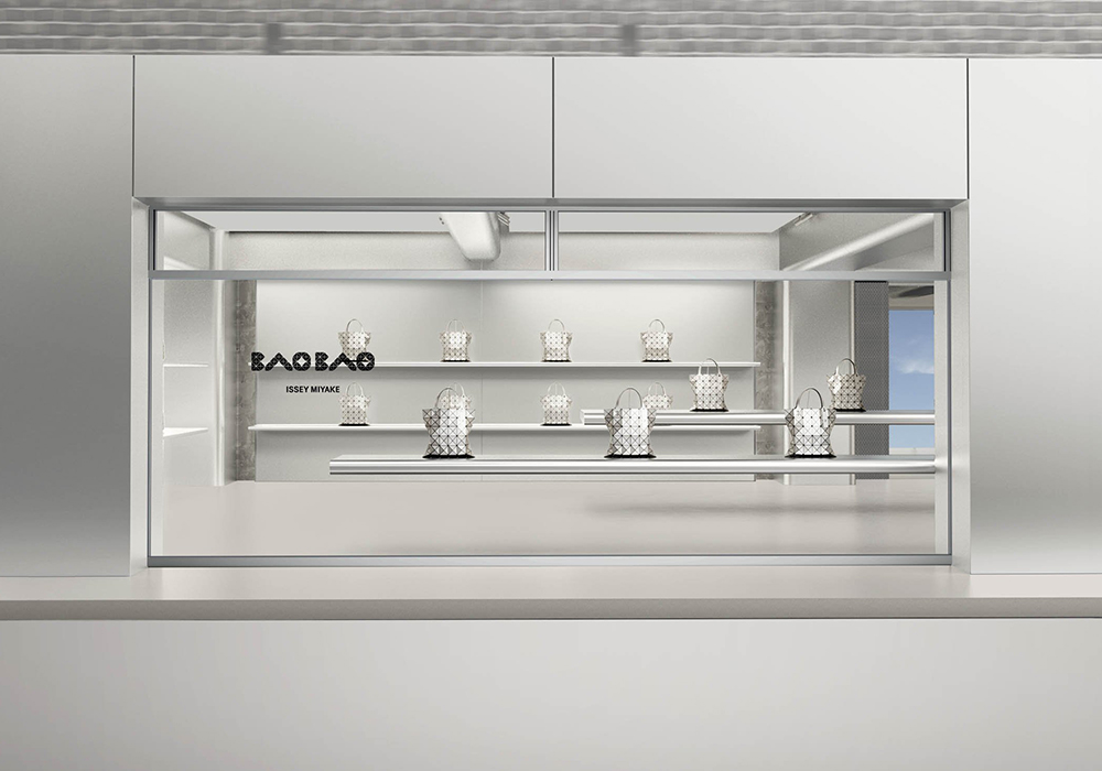 BAO BAO ISSEY MIYAKE 日本首間旗艦店：吉岡德仁以鋁材與透明三角打造懸浮感空間