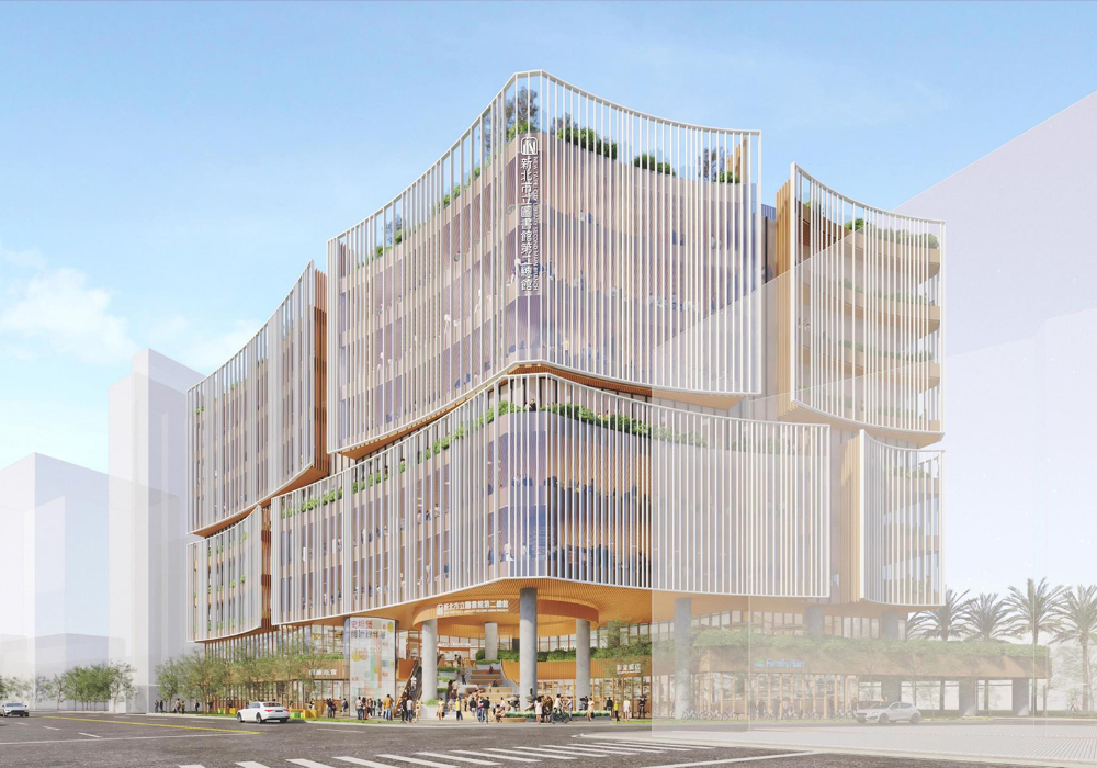 九典建築操刀新北市圖第二總館！以「城市客廳」重塑閱讀場域，2031 年完工
