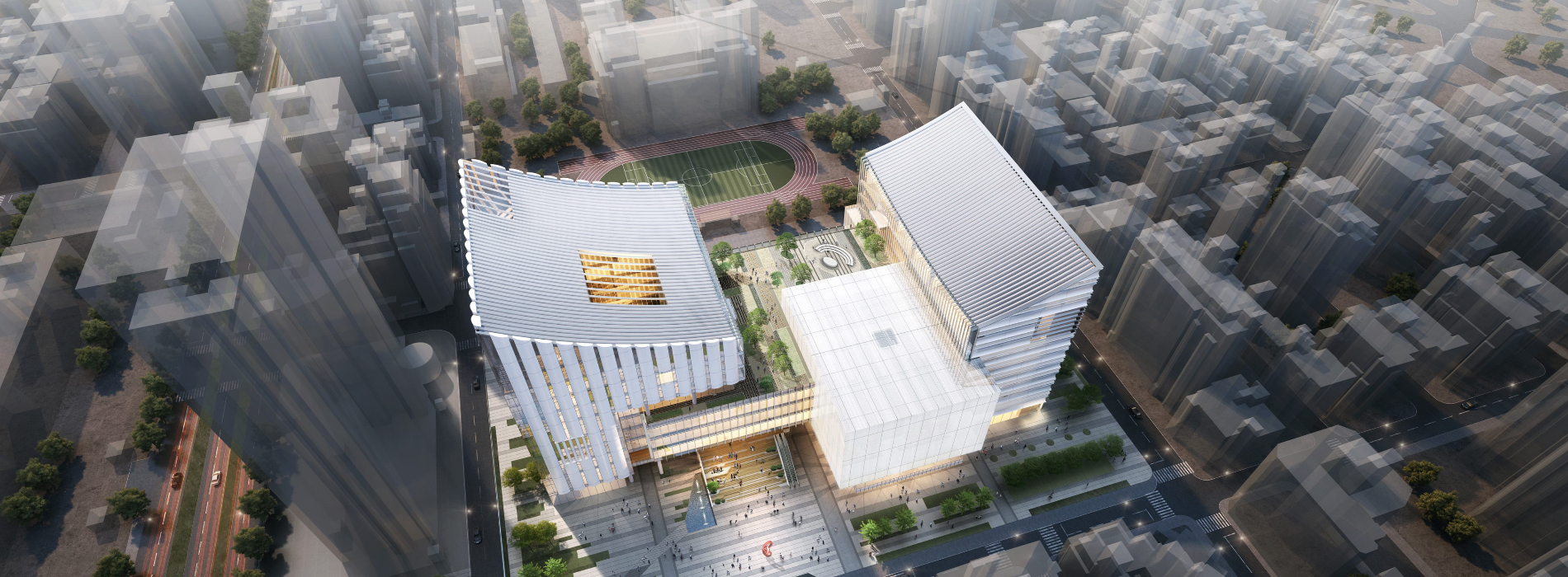 就在大安森林公園旁！以竹簡、五線譜為意象打造的「臺北市音樂與圖書中心」2030 完工