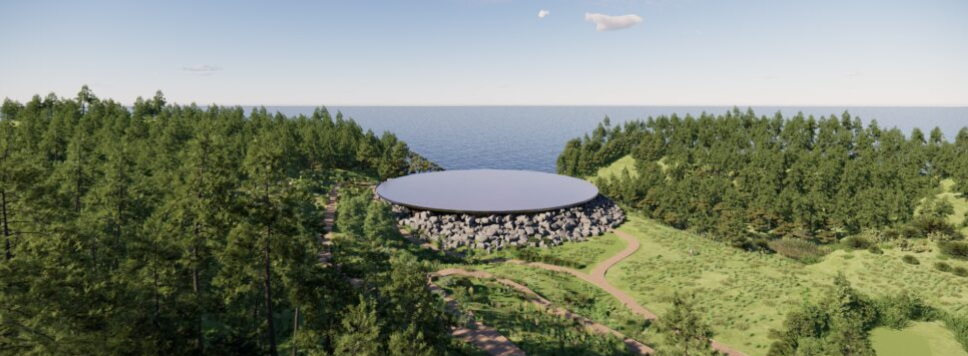 田根剛在福島打造「時の海 東北」美術館！圓形建築包覆宮島達男 3000 組 LED 光之裝置