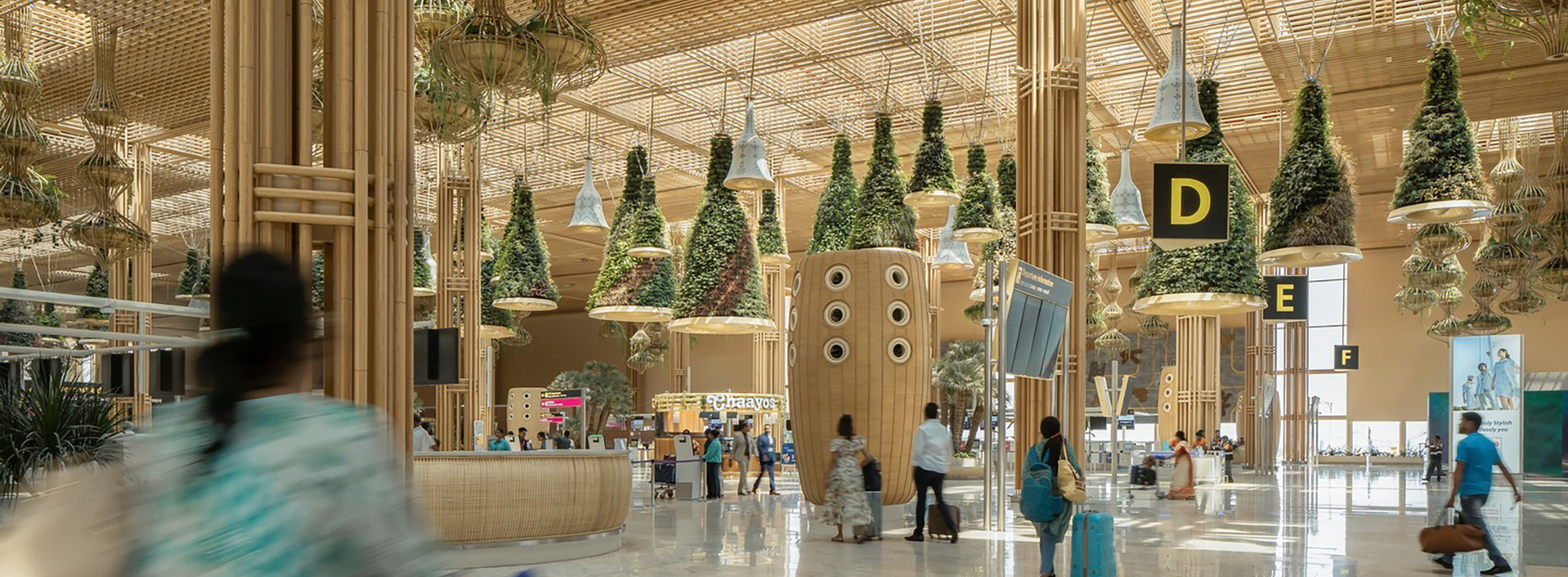 印度矽谷T2航廈化身城市花園!美建築事務所SOM以大量竹材結合豐富自然景觀,塑造如花園般通透空間
