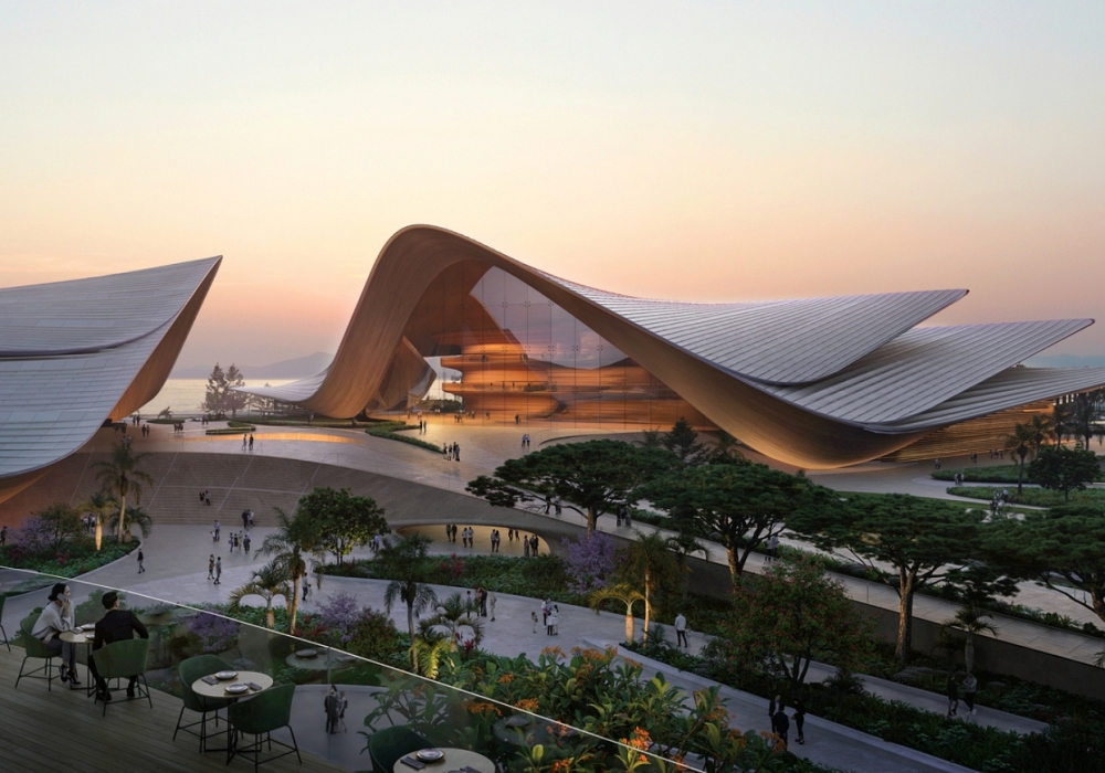 Zaha Hadid Architects拿下競圖!「三亞海濱文化區」以風帆揚起為靈感,優美曲線重新定義城市形象