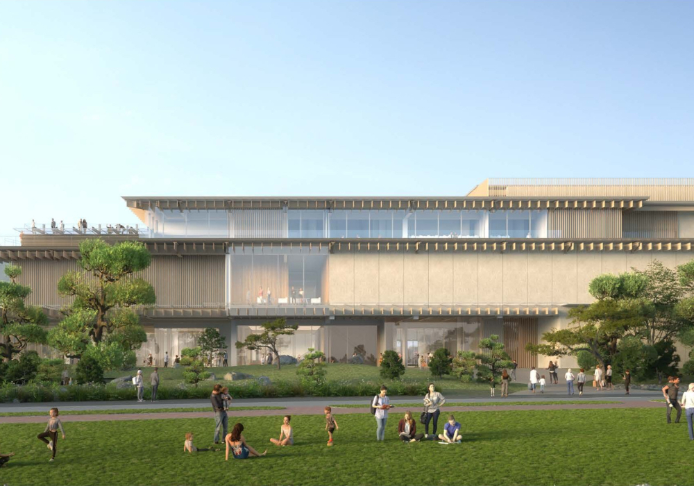 新福岡縣立美術館 2029 年開館！隈研吾以層疊屋簷呼應日本庭園，佐藤卓操刀視覺識別