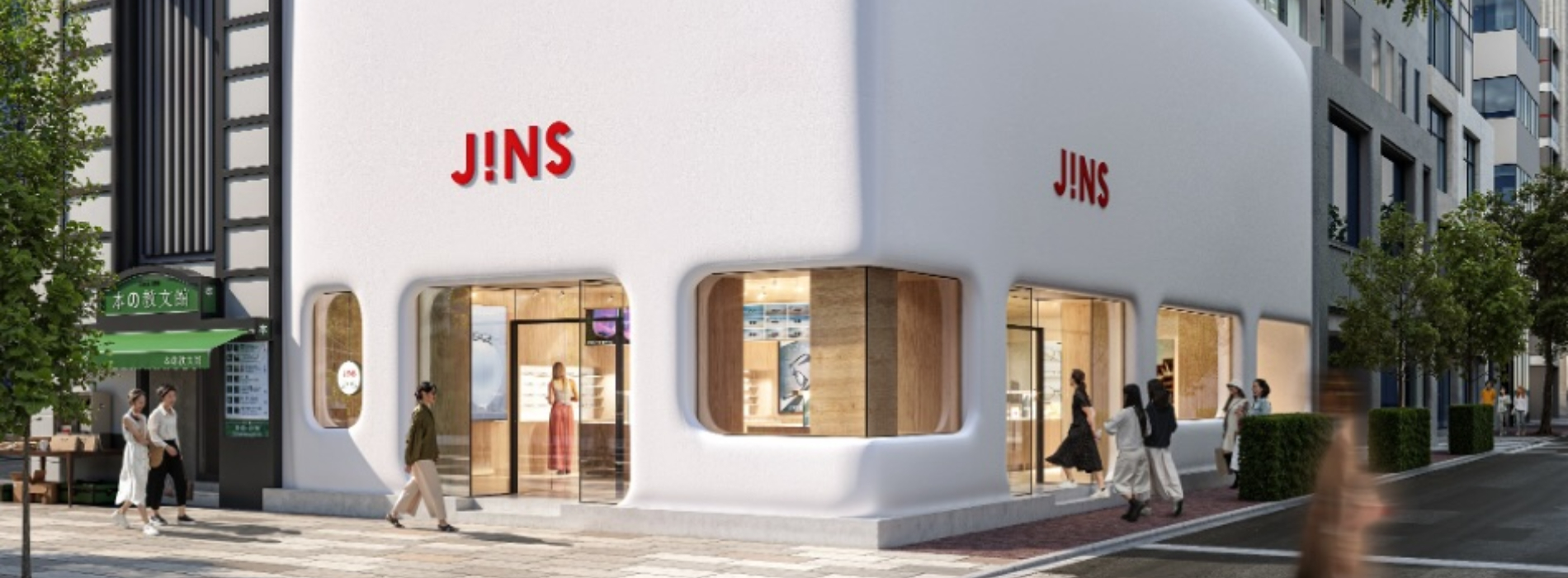 雲朵般白色外牆降落銀座：藤本壯介設計 JINS 全球旗艦店，名和晃平《Snow-Deer》佇立挑空空間