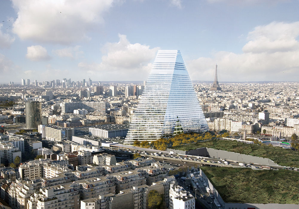 巴黎天際線上的新三角！Herzog & de Meuron 打造「三角塔」，一座向天空延伸的立體城市