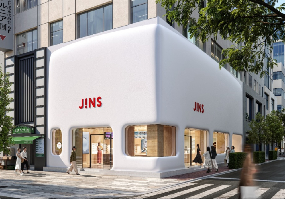 雲朵般白色外牆降落銀座：藤本壯介設計 JINS 全球旗艦店，名和晃平《Snow-Deer》佇立挑空空間