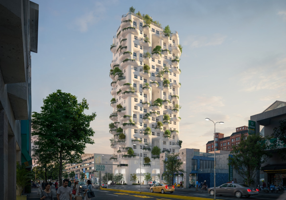 MVRDV 台中住宅新作！受高第建築語彙啟發，打造柔軟曲線、綠意交織的 21 層垂直綠洲