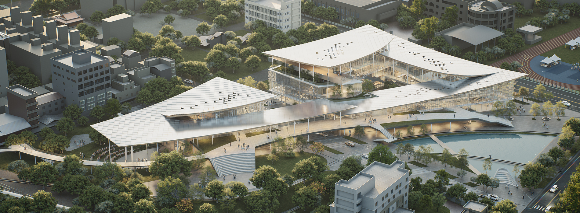 嘉義市總圖園區設計出爐！JJP 以鋼木共構打造木都文化新地標