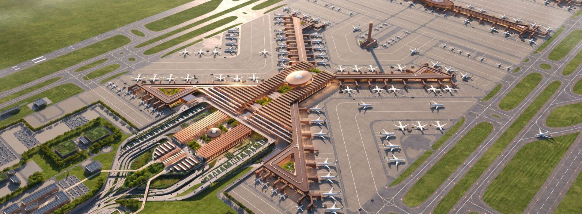 非洲最大航空建設！從大裂谷出發的空間想像，Zaha Hadid Architects 打造比紹夫圖國際機場