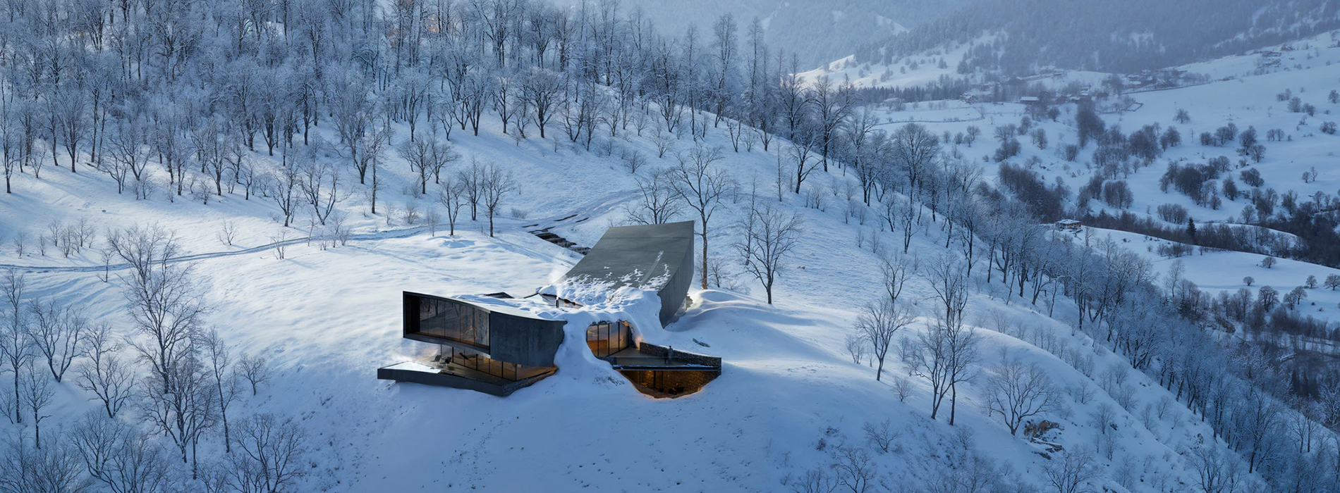 Snøhetta打造北海道「NOT A HOTEL RUSUTSU」！漫天粉雪、壯麗景緻環繞，以「天頂」為概念形塑靜謐空間