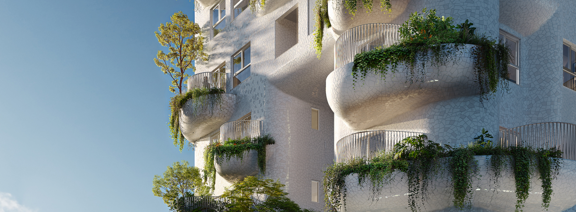 MVRDV 台中住宅新作！受高第建築語彙啟發，打造柔軟曲線、綠意交織的 21 層垂直綠洲