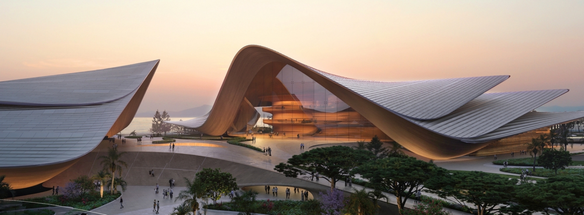 Zaha Hadid Architects拿下競圖!「三亞海濱文化區」以風帆揚起為靈感,優美曲線重新定義城市形象