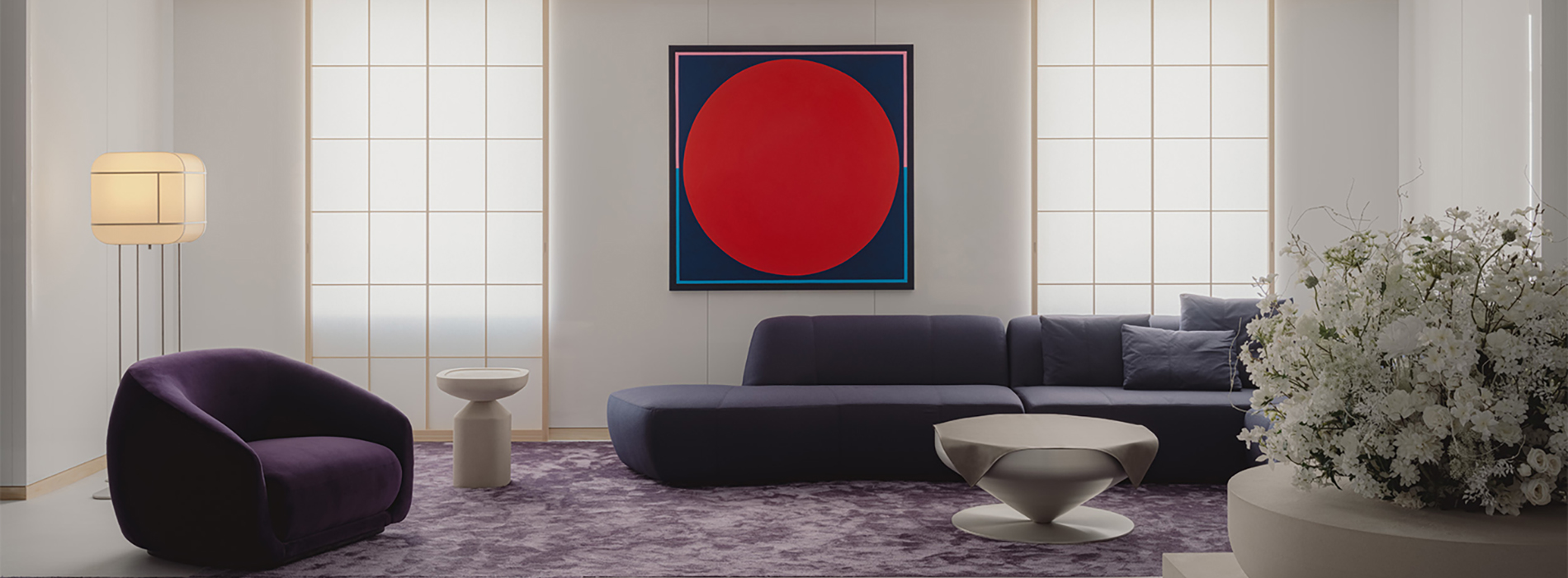 松屋銀座迎百年!攜手JCB打造貴賓室「THE GINZA LOUNGE」,以光澤為題結合江戶紫映現當代優雅