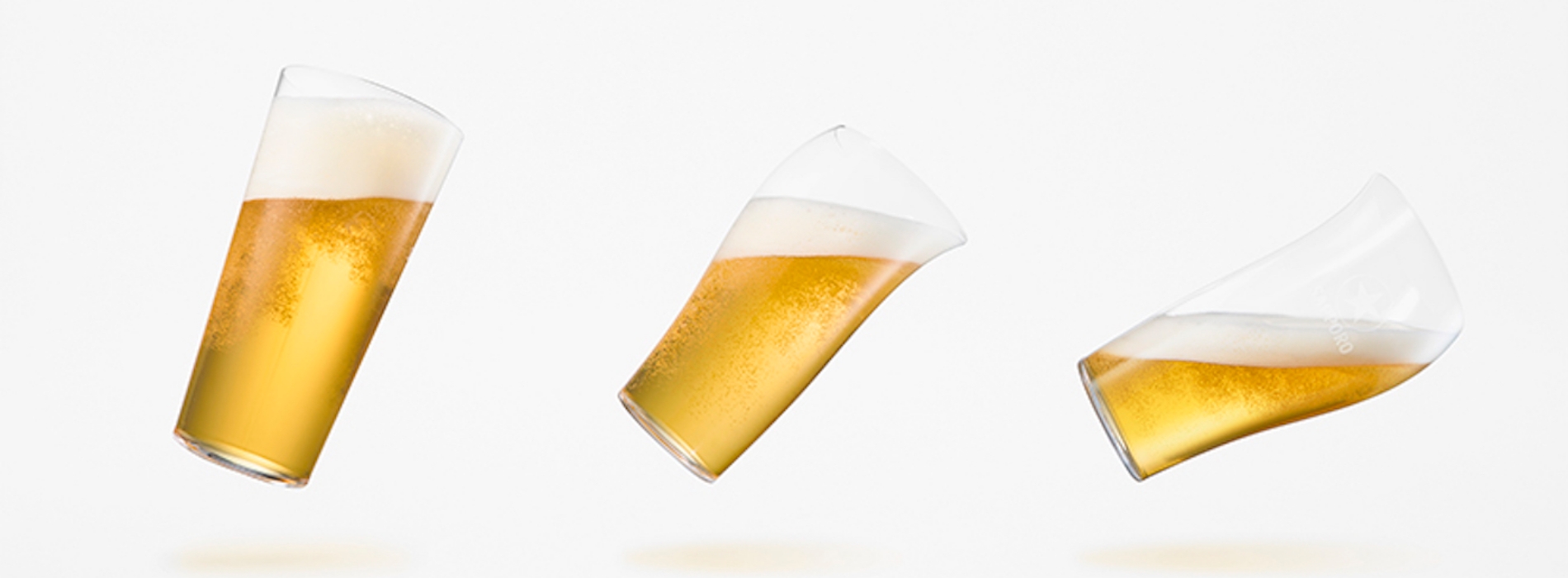 輕鬆享用最完美生啤!nendo設計「The Perfect 3way Glass」,波浪杯身、3種飲用法最大化口感香氣