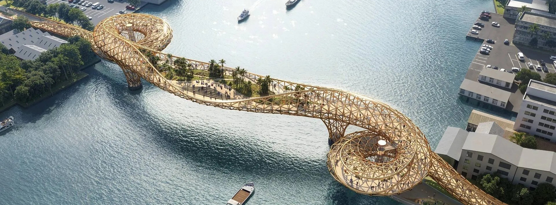 不為汽車而生的跨河風景：MVRDV 設計曼谷昭披耶河人行橋，串聯老城記憶與可步行未來